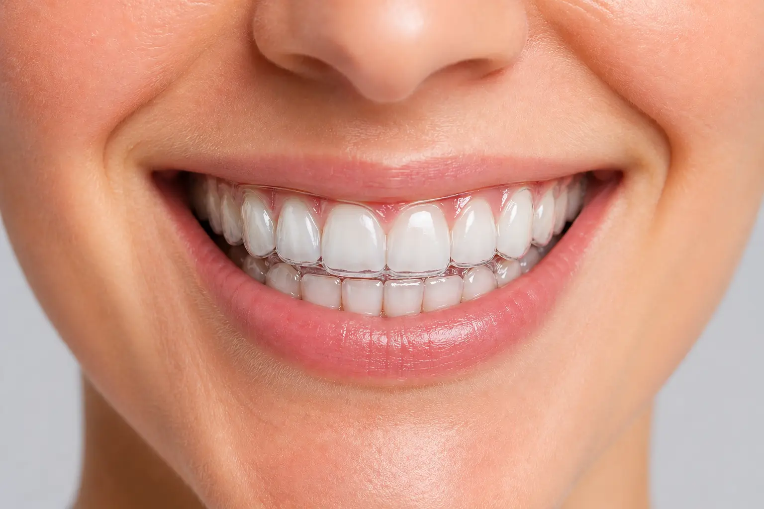 Sonrisa con dientes alineados como resultado del tratamiento con Spark Aligners de la Dra. Amalfi Mármol en Sevilla